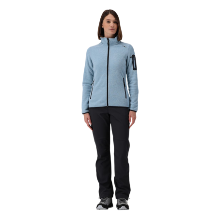 Campagnolo Women's mélange Knit-Tech heavy fleece "Cool Blue"