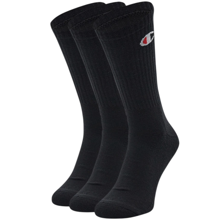 Champion 3 Pack Crew C Logo Socks "Black"