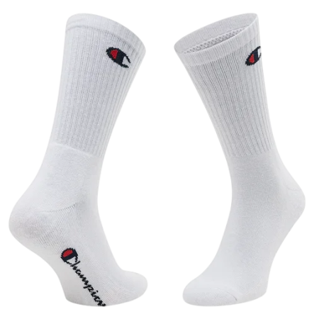 Champion 3 Pack Crew C Logo Socks "Navy-White-Grey"