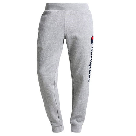 Champion Authentic Big Logo Rib Manschettenhose (grau/weiß)