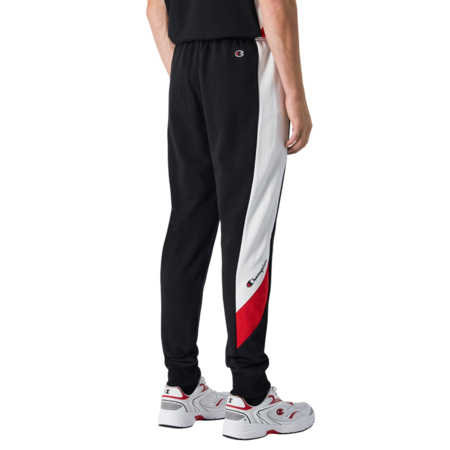 Champion Basketball Inspired Color Block Logo Rib Cuff Pants "Black"