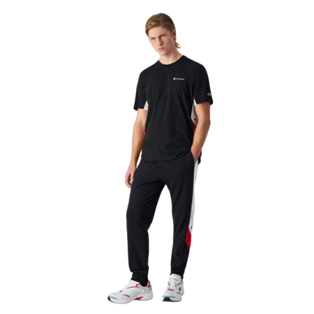 Champion Basketball Inspired Color Block Logo Rib Cuff Pants "Black"