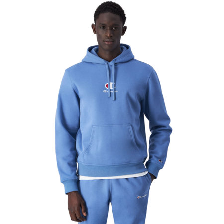 Champion Big C Logo Stickerei Fleece Hoodie "Teal Blue"