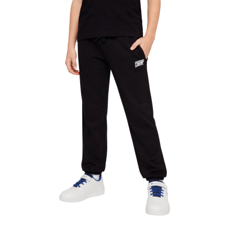 Champion Boys’ Elastic Cuff Pants with Puff Print "Black"