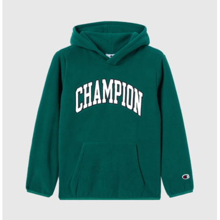 Champion BOYS' FLEECE POLAR HOODIE SCRIPT LOGO FOREST "GREEN"