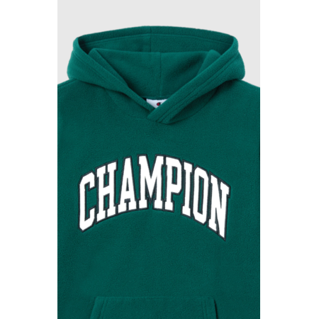 Champion BOYS' FLEECE POLAR HOODIE SCRIPT LOGO FOREST "GREEN"