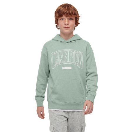 Champion Boys’ Hooded Sweatshirt with Puff Print "Honeydew"