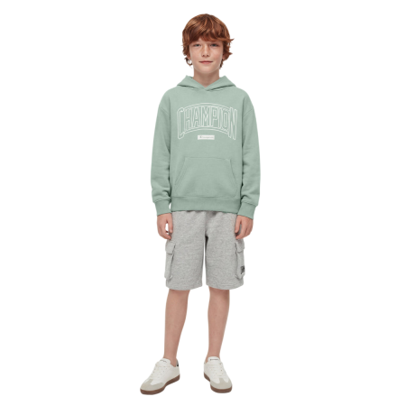 Champion Boys’ Hooded Sweatshirt with Puff Print "Honeydew"
