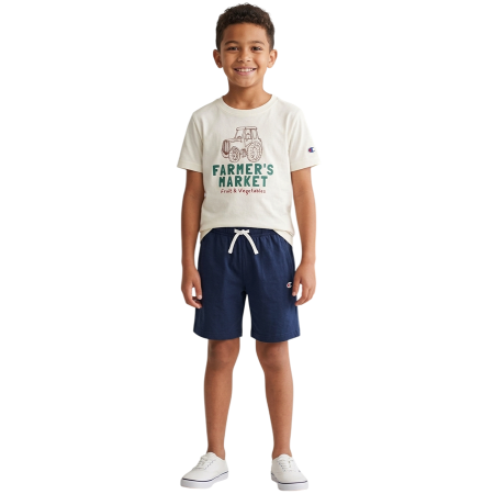 Champion Boys’ T-Shirt and Shorts Set "Cream and Navy"