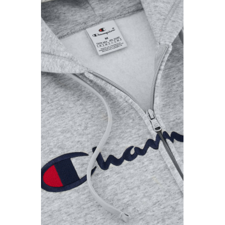 Champion bestickt Big Logo Fleece Full-Zip Hoodie "Light Grey"