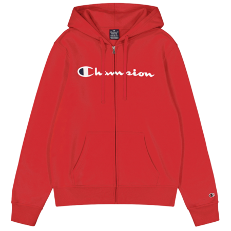Champion bestickt Big Logo Fleece Full-Zip Hoodie "Red"