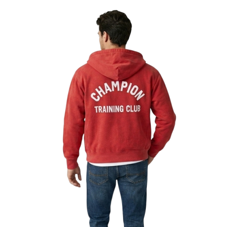 Champion Full Zip Hoodie Sweatshirt "Red"