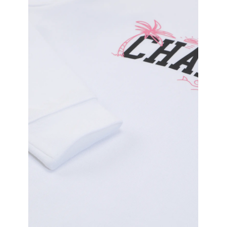 Champion Girls Hooded Sweatshirt  graphic logo "White"