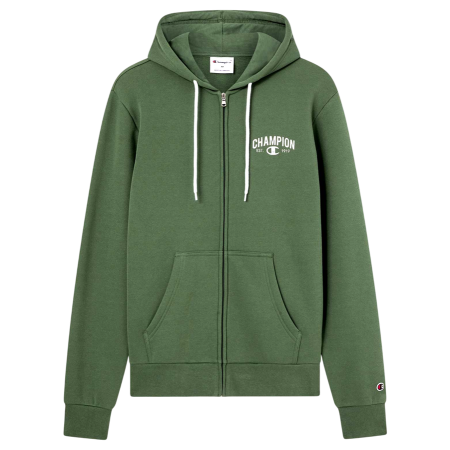 Champion Graphic Logo Est. "C" 1919 Full Zip Hooded Sweatshirt "Military Green"