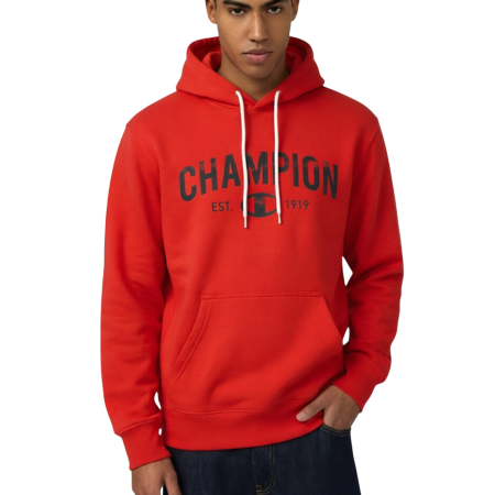 Champion Graphic Logo Est. "C" 1919 Pullover Hoodie "Red"