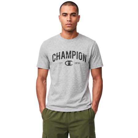 Champion Graphic Logo Est. "C" 1919 SS Tee "Medium Gray"