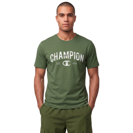 Champion Graphic Logo Est. "C" 1919 SS Tee "Military Green"
