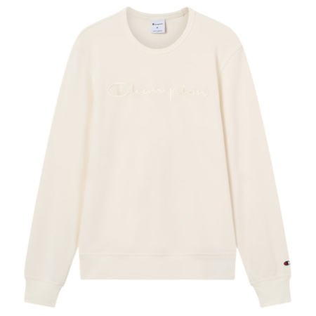 Champion Icons Men’s Lightweight Crewneck Sweatshirt with Tonal Logo "Cream"