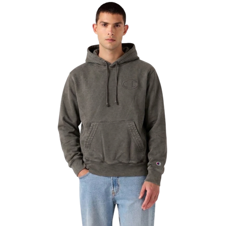 Champion Icons Men’s Washed Fleece Pullover Hoodie "Dark Grey"