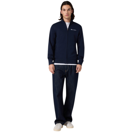 Champion Icons Small Embroidered Logo Hoodie Fleece Full-Zip "Navy"