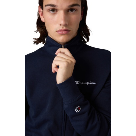 Champion Icons Small Embroidered Logo Hoodie Fleece Full-Zip "Navy"