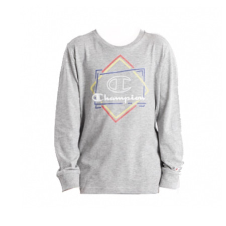 Champion Kids Athletic Long Sleeve Crewneck T-Shirt "Grey"