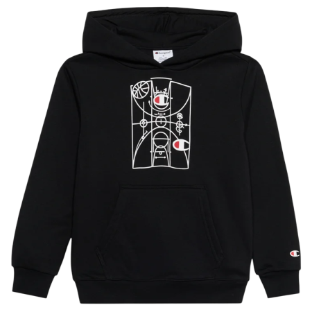 Champion Kids Basketball Maxi Graphic Logo Hoodie "Black"