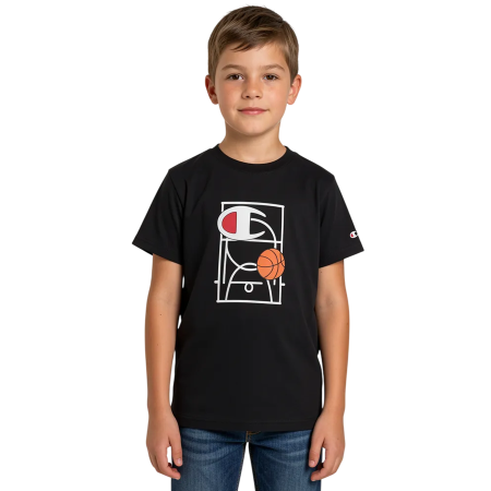 Champion Kids Basketball Maxi Graphic Logo T-Shirt "Black"