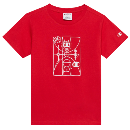 Champion Kids Basketball Maxi Graphic Logo T-Shirt "Red"