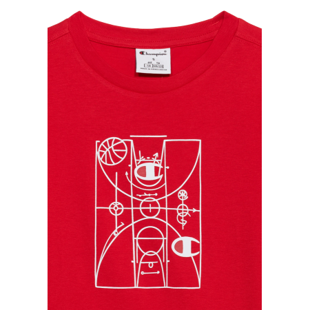 Champion Kids Basketball Maxi Graphic Logo T-Shirt "Red"