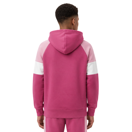 Champion Kids Colour Block Embroidery Logo Pullover Hoodie "Silken Raspberry-Pink"