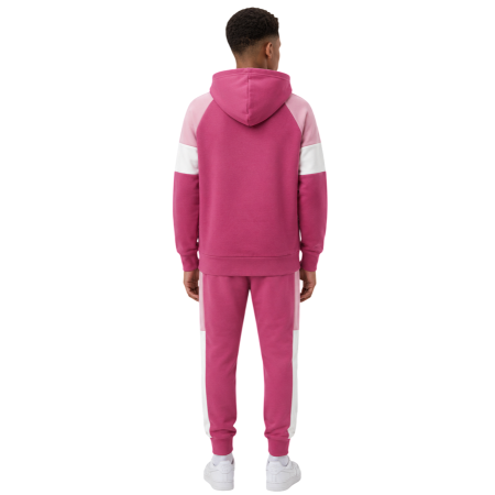 Champion Kids Colour Block Embroidery Logo Pullover Hoodie "Silken Raspberry-Pink"