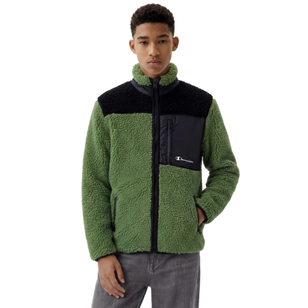 Champion Kids Full Zip Polar Teddy Jacket "Military Green-Black"