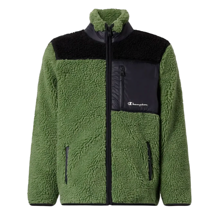 Champion Kids Full Zip Polar Teddy Jacket "Military Green-Black"