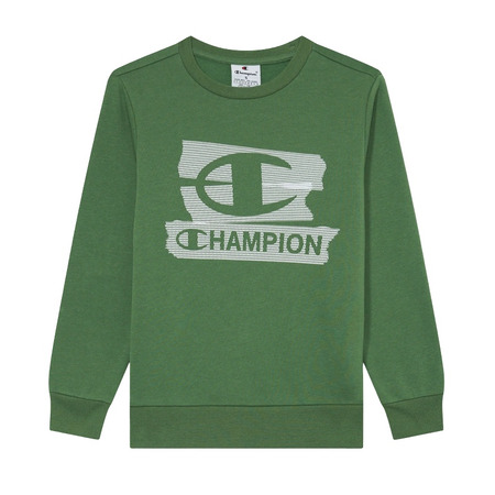 Champion Kids Graphic Crew Neck Sweatshirt "Green"
