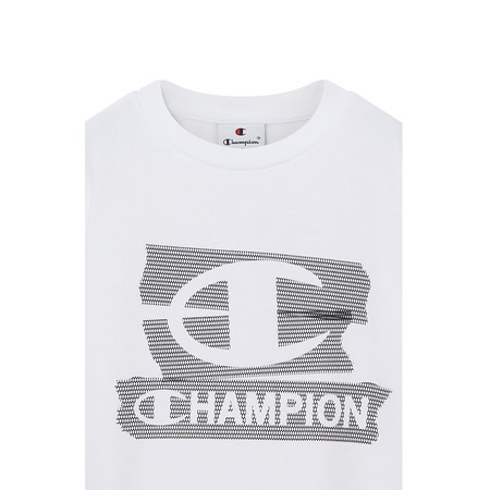 Champion Kids Graphic Crew Neck Sweatshirt "White"