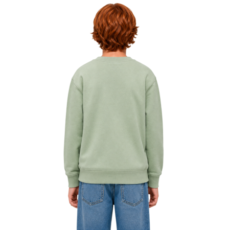 Champion Kids Graphic Logo Powerblend Fleece Sweatshirt "Light Olive Green"