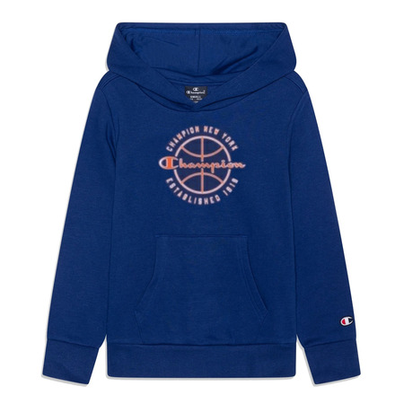 Champion Kids Modern Basketball Big Logo Hoodie "Blue"