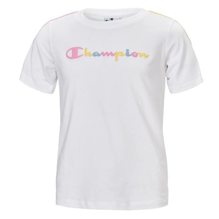Champion Legacy Girls Script Logo Front T-Shirt "White"