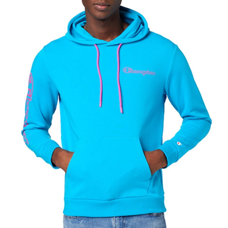 Champion Legacy Spray Neon Kapuzenpullover "Blue Cyan Flour"