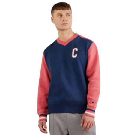 Champion Rochester Buchhandlung V-Neck Fleece Sweatshirt "Navy-Red"