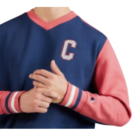 Champion Rochester Buchhandlung V-Neck Fleece Sweatshirt "Navy-Red"