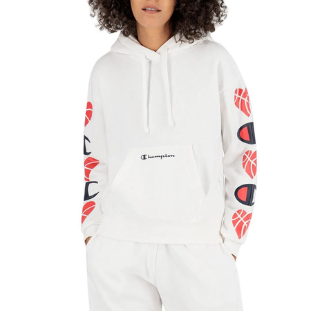 Champion Wm ́s Legacy Logo Ärmel Love Hoodie "White"
