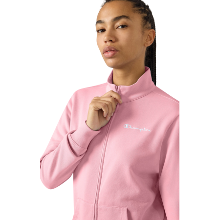 Champion Women’s Lightweight Full Zip Sweatshirt Logo Icons "Pink"