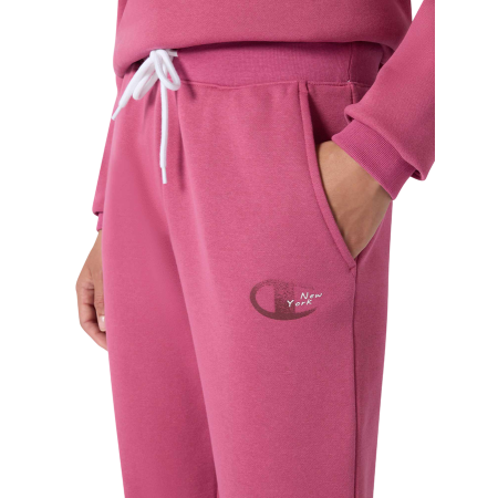 Champion Women’s Logo C NY Rib Cuff Pants "Silken Raspberry-Pink"