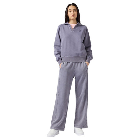 Champion Women's Washed Polo Neck Fleece Sweatshirt Icons "Mauve"