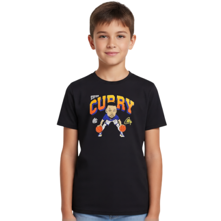 Curry Animated Boy´s T-shirt "Black"