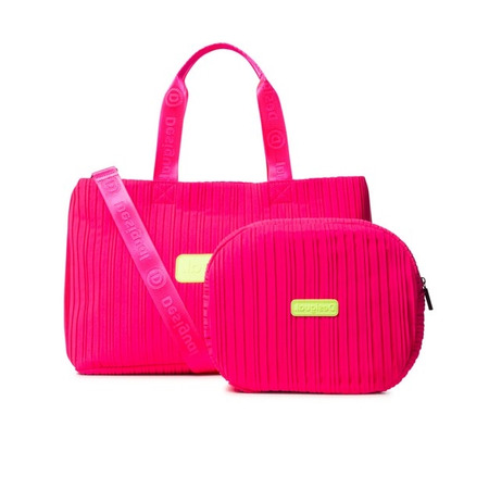 Desigual Duffle Bag Pleat Pink