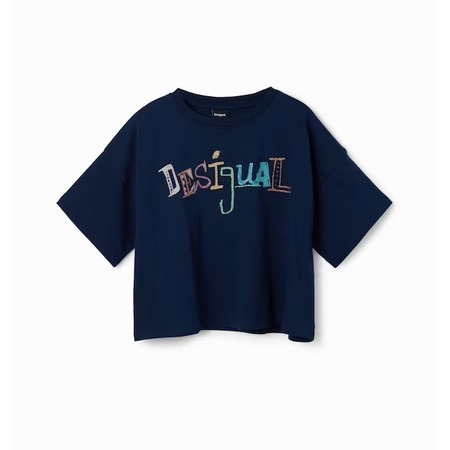Desigual Girls Mehrfarbig Logo T-Shirt "Marine"