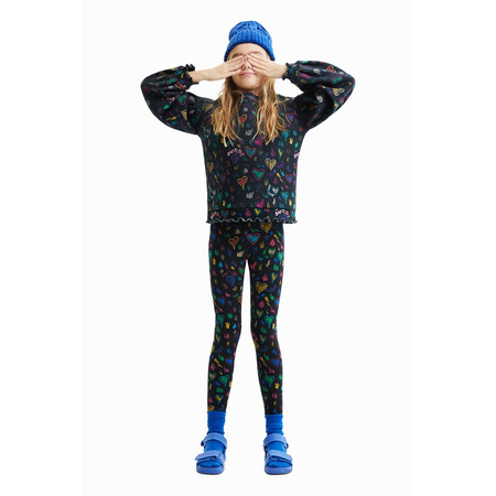 Desigual Girls Slim Herz Leggings